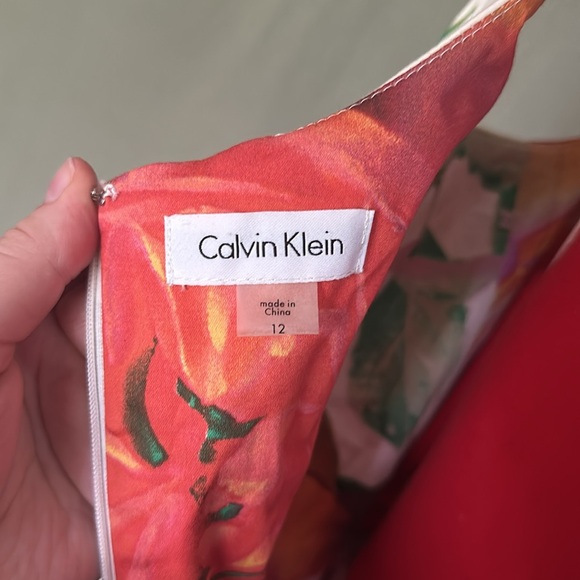 Calvin Klein Floral Midi Teacup Dress - Picture 9 of 9